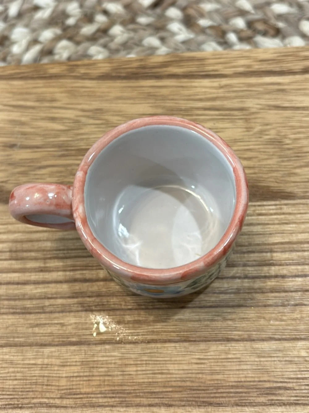 Vintage Vietri Hand-Painted Floral Ceramic tiny Cappuccino Cup